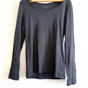 Caslon Classic Black Long Sleeve Tee